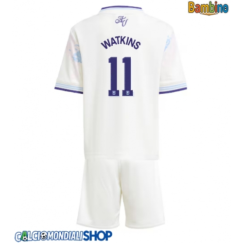 Maglie da calcio Aston Villa Ollie Watkins #11 Terza Maglia Bambino 2025-26 Manica Corta + Pantaloni corti)